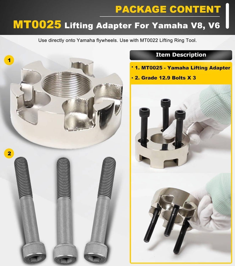 DURAFORCE Outboard Lifting Ring Tool MT0022 Lifting Adapter MT0025 for Mercury Yamaha