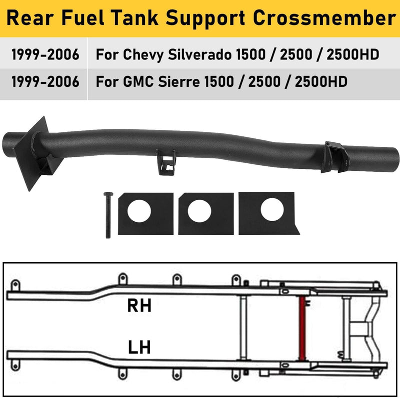 DURAFORCE Rear Fuel Tank Support Crossmember for 99-06 Chevy Silverado Sierra 1500/2500HD