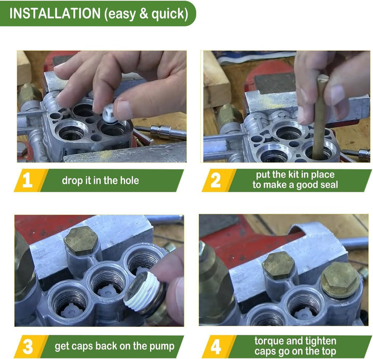 DURAFORCE 6pcs AR2233 Check Valve Kit for Annovi Reverberi RMV RMW Pressure Washer Pumps