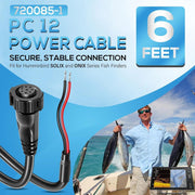 DURAFORCE PC12 Power Cord 6' Power Cable for Humminbird SOLIX ION ONIX Fishfinder 720085-1