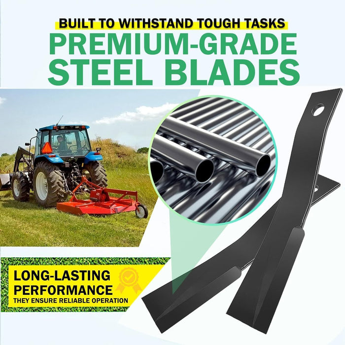 DURAFORCE 7555 Rotary Cutter Blades 24’’x3/4" Lawn Mower Blades For Bush Hog, 2 Blade Set