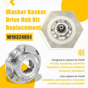 DURAFORCE Washer Basket Drive Hub Kit Drive Hub Replacement For Whirlpool Maytag W10324651
