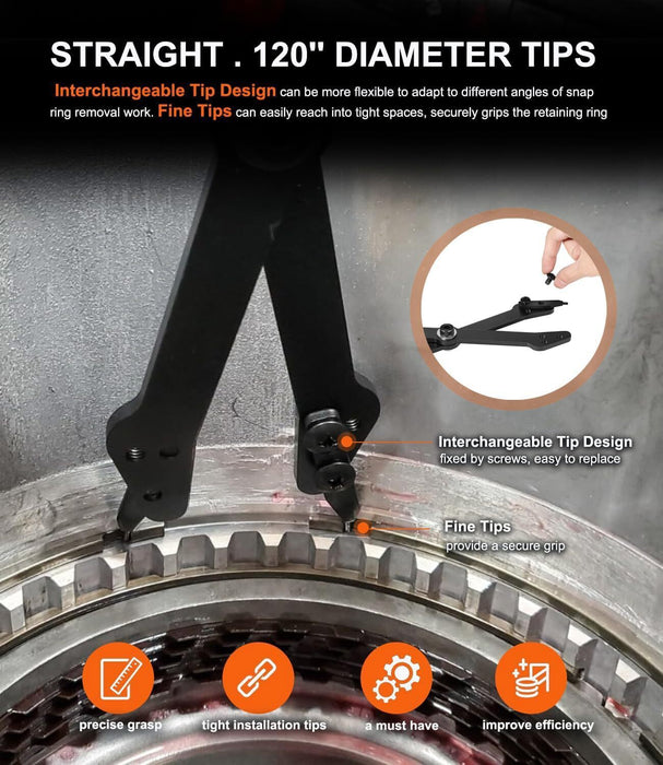 DURAFORCE 1489 26" Large Snap Ring Pliers Replace for Lang Tools GM 5L40 5L50 6L50 6L80