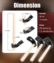 DURAFORCE Straight&Big Curve Adze, Small Curve Adze for Woodworking Tool Log Carving Tools