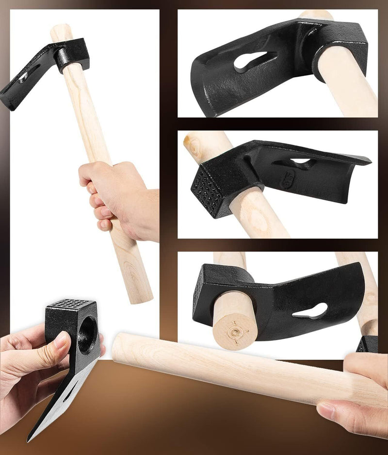 DURAFORCE Straight&Big Curve Adze, Small Curve Adze for Woodworking Tool Log Carving Tools