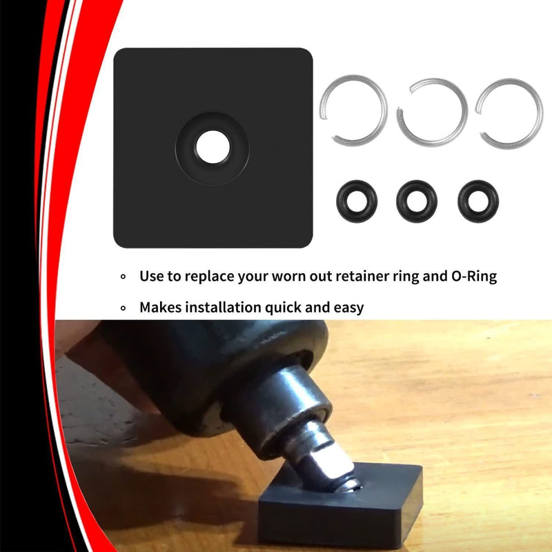 DURAFORCE 3/8" Impact Wrench Retaining Ring Clip with O-Ring (3Set) for Milwaukee Type