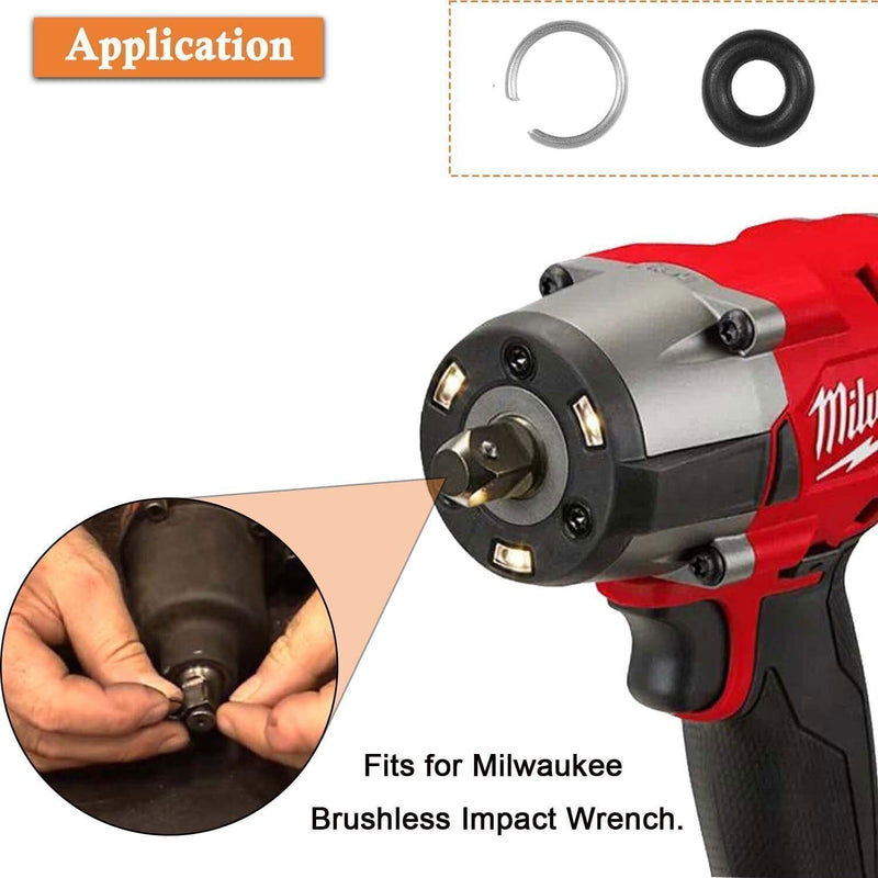 DURAFORCE 3/8" Impact Wrench Retaining Ring Clip with O-Ring (3Set) for Milwaukee Type
