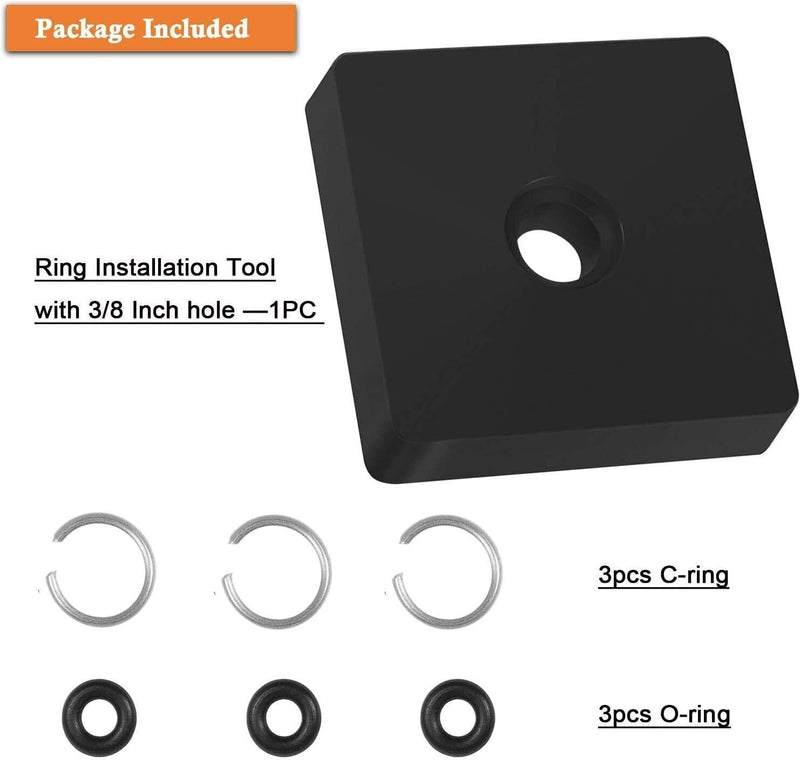 DURAFORCE 3/8" Impact Wrench Retaining Ring Clip with O-Ring (3Set) for Milwaukee Type