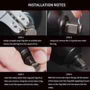 DURAFORCE 3/8" Impact Wrench Retaining Ring Clip with O-Ring (3Set) for Milwaukee Type