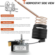 DURAFORCE PB010036 KKB-9-48 Bake/Broil Thermostat Fits Viking Ranges, Awoco, Stove Oven