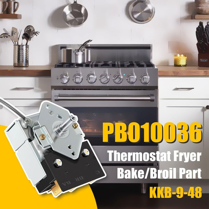 DURAFORCE PB010036 KKB-9-48 Bake/Broil Thermostat Fits Viking Ranges, Awoco, Stove Oven