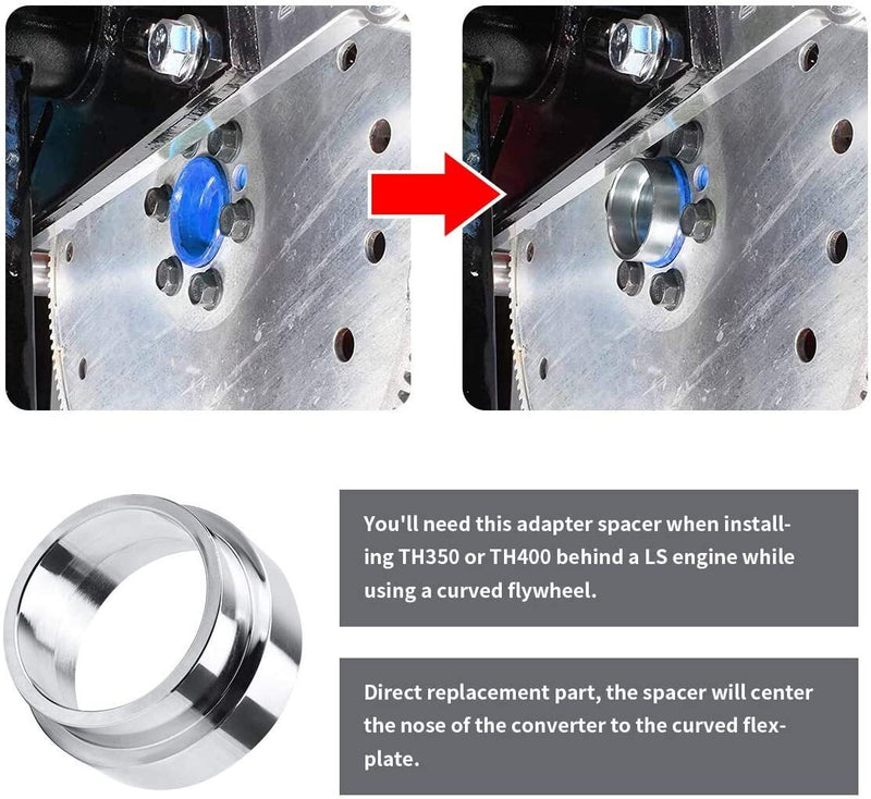 DURAFORCE Flexplate Adapter Spacer TH350 TH400 Conversion Flywheel For LS1 Engines 98-2004