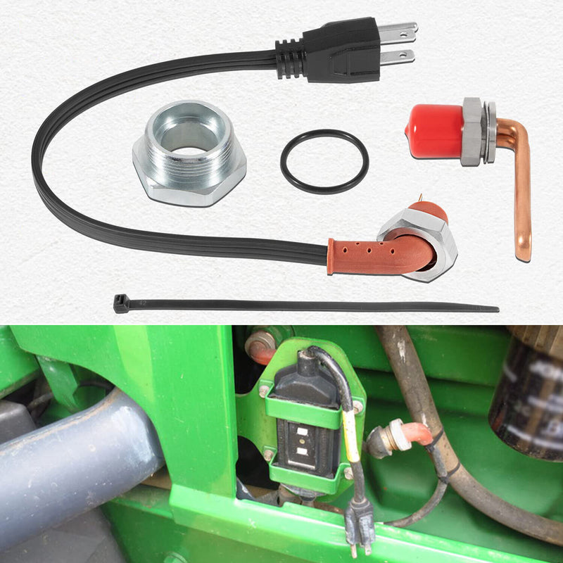 DURAFORCE For John Deere Engine Coolant Heater Kit Engine Block Heater Kit DZ102076