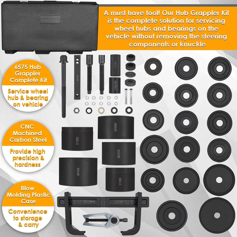 DURAFORCE 6575 Hub Grappler Kit for Vehicle Wheel Hub and Bearing Removal Installation