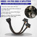 DURAFORCE 16 pin OBD2 OBD 2 OBDii Splitter Extension Cable Male Dual Female Y Cable