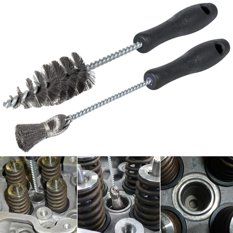 DURAFORCE Cylinder Injector Sleeve Cup/Seat/Bore Cleaning Brush Kit For CAT/Ford 7.3L 6.0L