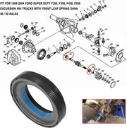 DURAFORCE 50491 Front Outer Axle Shaft Seal for Ford Super Duty Excursion 1998-2004 F250