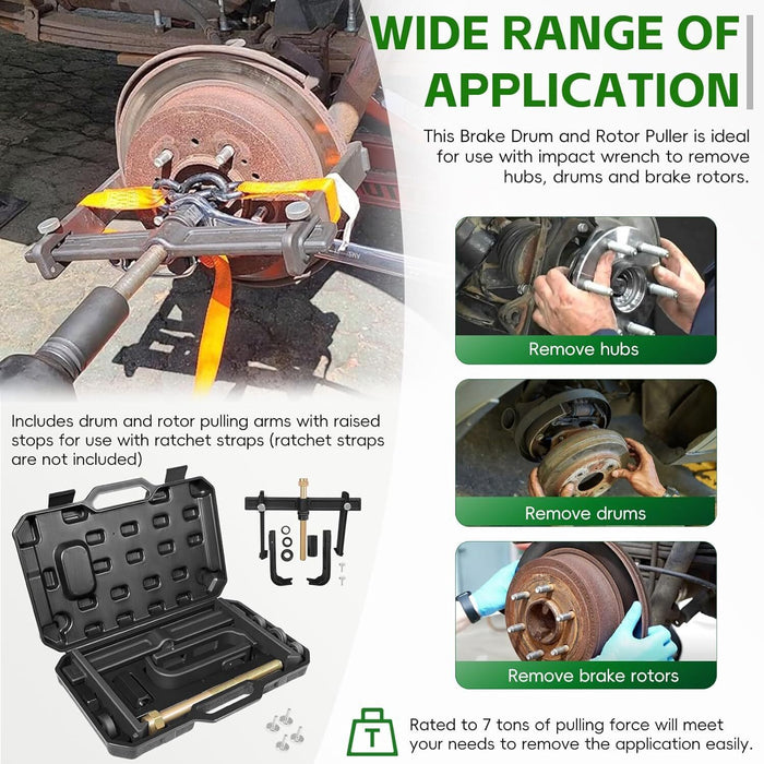 DURAFORCE 25106 Brake Drum And Rotor Puller, Wheel Hub Removal Tool With Impact Wrench