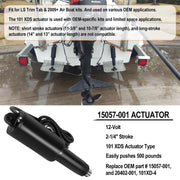 DURAFORCE 15057-001 Short Extreme Duty Actuator 2-1/4" Stroke 12V 101XDS Actuator Trim Tab