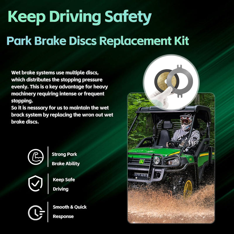 DURAFORCE AM148465 Wet Brake Disk Kit for John Deere Gator XUV 625 825 835 855 865 Vehicle