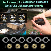 DURAFORCE AM148465 Wet Brake Disk Kit for John Deere Gator XUV 625 825 835 855 865 Vehicle