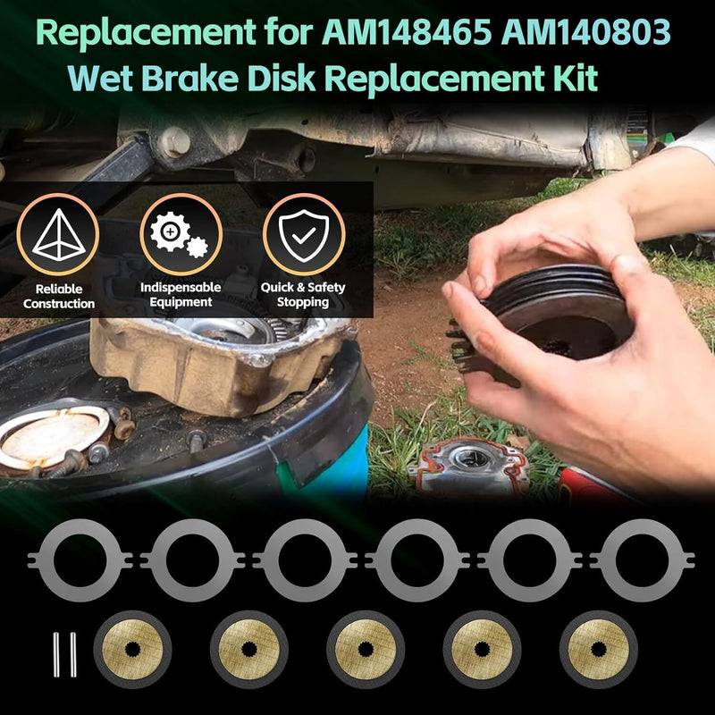 DURAFORCE AM148465 Wet Brake Disk Kit for John Deere Gator XUV 625 825 835 855 865 Vehicle