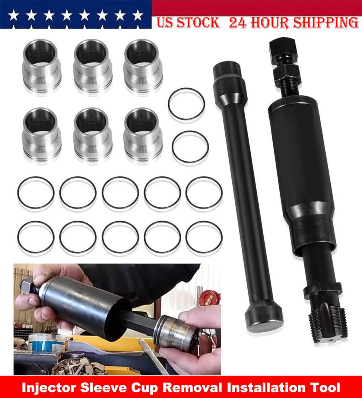Injector Sleeve Cup Removal & Install Tool Kit for Caterpillar CAT 312 ...