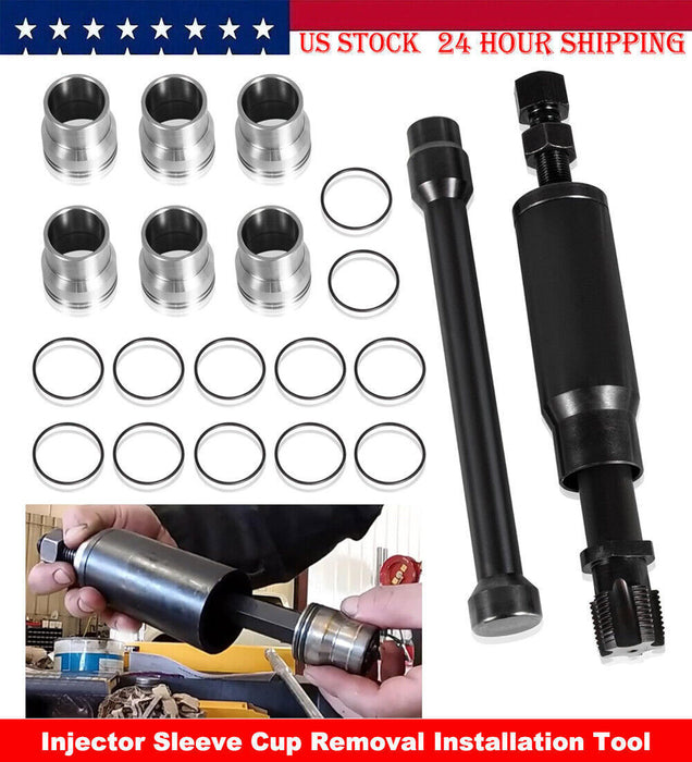 DURAFORCE Injector Sleeve Cup Removal & Install Tool Kit for Caterpillar CAT 3126B C7 C9