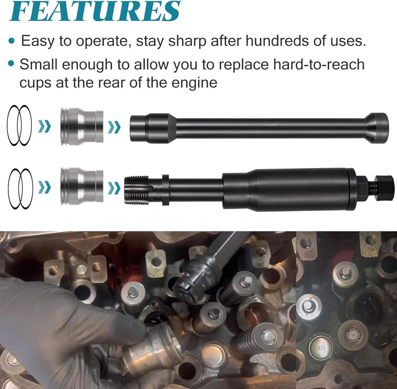 Injector Sleeve Cup Removal & Install Tool Kit for Caterpillar CAT 312 ...