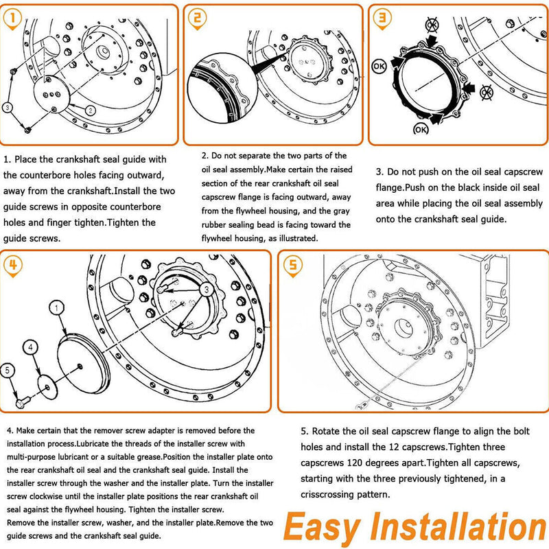 DURAFORCE For Cummins L10 L10G M11 ISM Rear Crankshaft Oil Seal Remove Install Tool ST-221