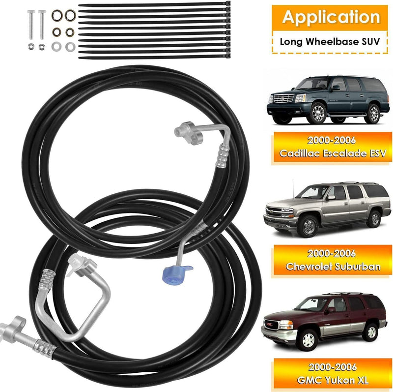 DURAFORCE Rear A/C Line Kit for 2000-2006 Suburban,Yukon XL Rear Auxiliary AC Hose Set