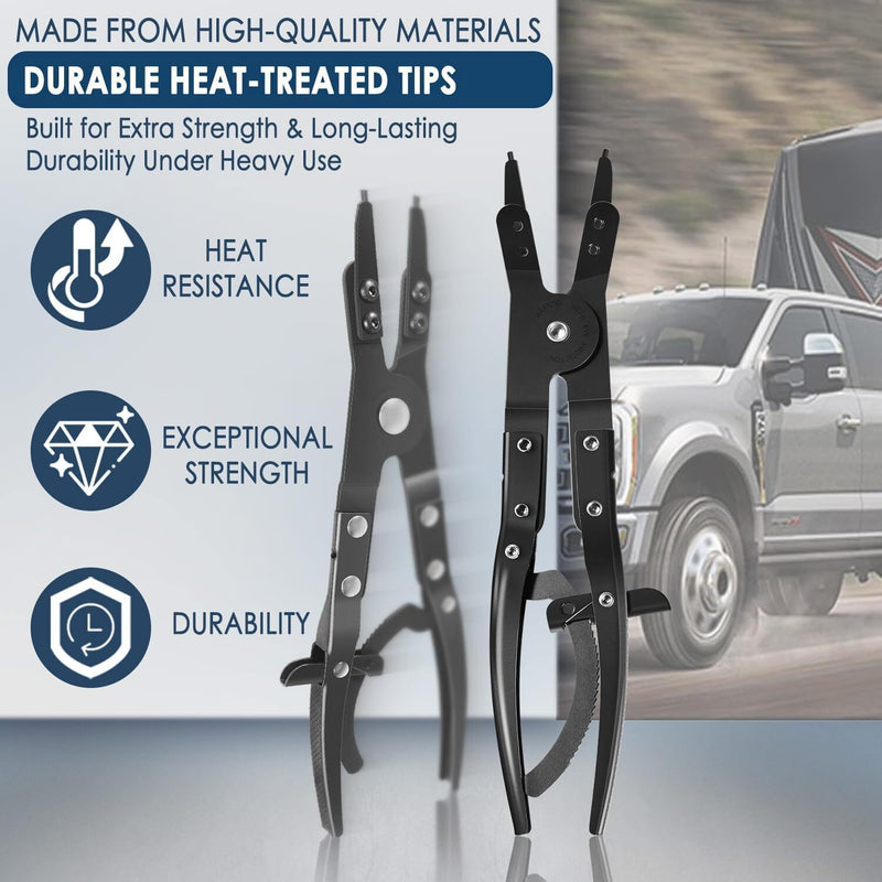 DURAFORCE 38700 Spindle Snap Ring Pliers 12in for Ford Super Duty Pickups 2007 and Newer