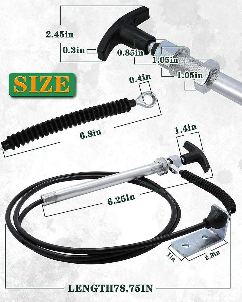 DURAFORCE Spout Control Input Cable Replaces AM134404 for John Deere Chute Deflector Cable