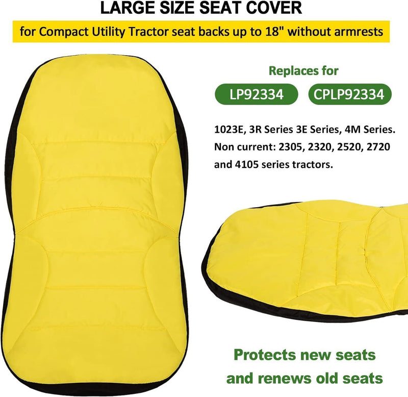 DURAFORCE LP95233 Large Seat Cover Cushioned Seat Back Up to 18'' High for John Deere
