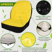DURAFORCE LP95233 Large Seat Cover Cushioned Seat Back Up to 18'' High for John Deere