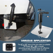 DURAFORCE Marine 9"X12" Standard Mount Trim Tab Kit 12V W/ Double Rocker Switch 15101-104