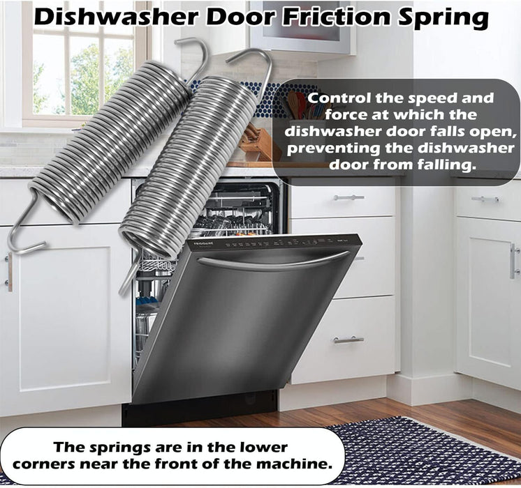 DURAFORCE 2 PACK 154579101 Dishwasher Door Spring for Frigidaire & Electrolux PS1524996