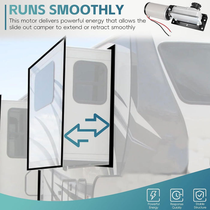 DURAFORCE 225008 RV Slide Out Motor & Gear Housing for BAL Accu-Slide Cable Slide Out Syst