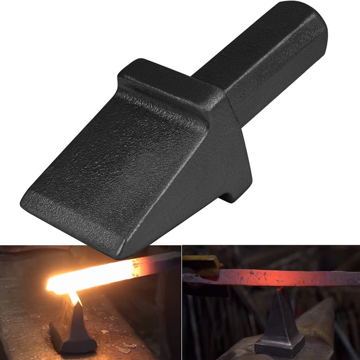 DURAFORCE Blacksmith Hot Cut Anvil Vise Forge Hardie Shank Cutter Tool Hardy Hole 3/4 Inch