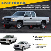 DURAFORCE 5-6" Rear Drop Lowering Axle Flip Kit For 07-20 Chevy Silverado Sierra 1500 GMC