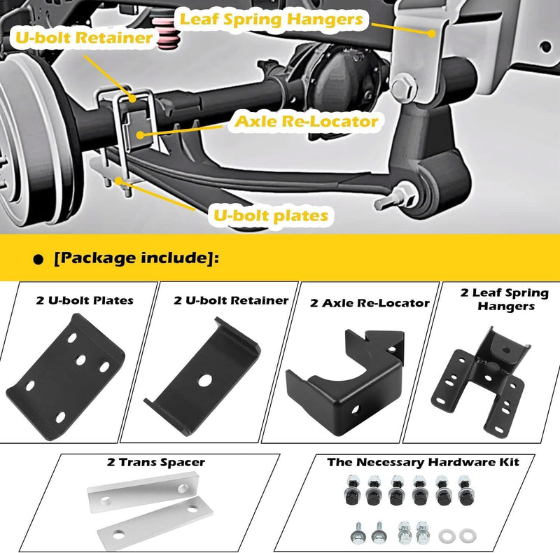 DURAFORCE 5-6" Rear Drop Lowering Axle Flip Kit For 07-20 Chevy Silverado Sierra 1500 GMC
