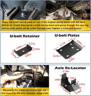 DURAFORCE 5-6" Rear Drop Lowering Axle Flip Kit For 07-20 Chevy Silverado Sierra 1500 GMC