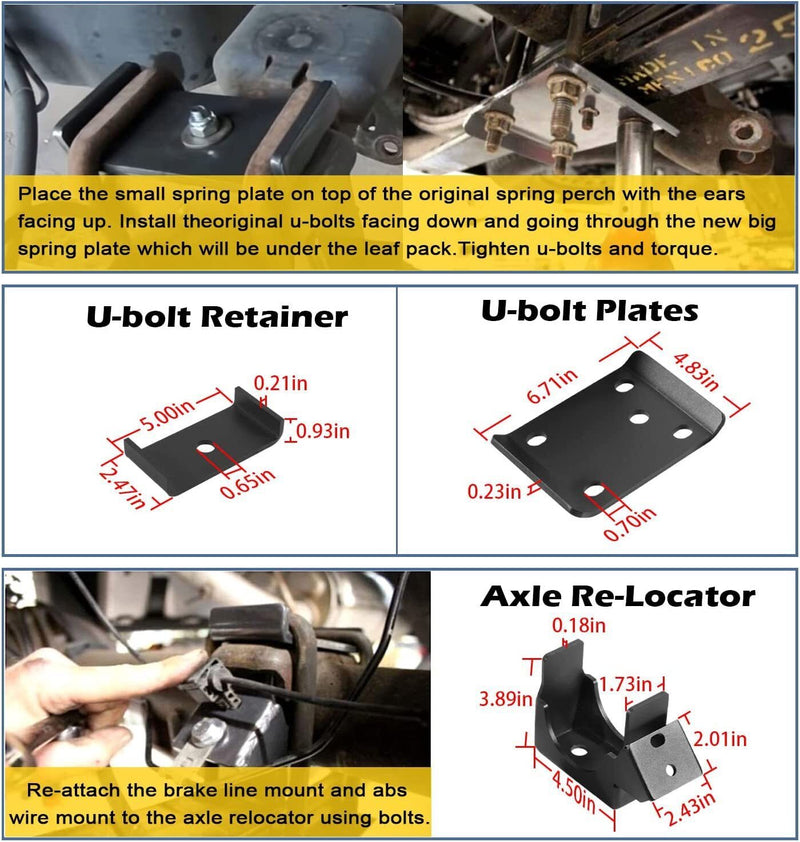 DURAFORCE 5-6" Rear Drop Lowering Axle Flip Kit For 07-20 Chevy Silverado Sierra 1500 GMC