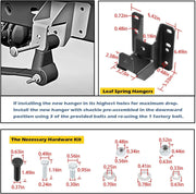 DURAFORCE 5-6" Rear Drop Lowering Axle Flip Kit For 07-20 Chevy Silverado Sierra 1500 GMC