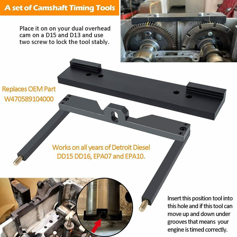 DURAFORCE DD13 DD15 DD16 Engine Camshaft Timing Tool TDC Locating Pin Fuel line Socket