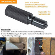 DURAFORCE DD13 DD15 DD16 Engine Camshaft Timing Tool TDC Locating Pin Fuel line Socket