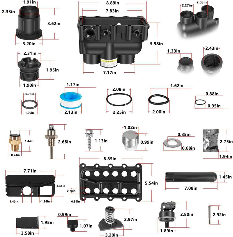 DURAFORCE 77707-0016 Manifold Replacement Kit Pool and Spa Heater