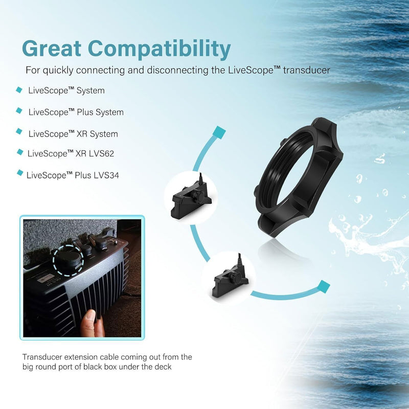 DURAFORCE For Garmin LiveScope Bulkhead Connector Kit 010-13350-00 for LVS34 / XR LVS62