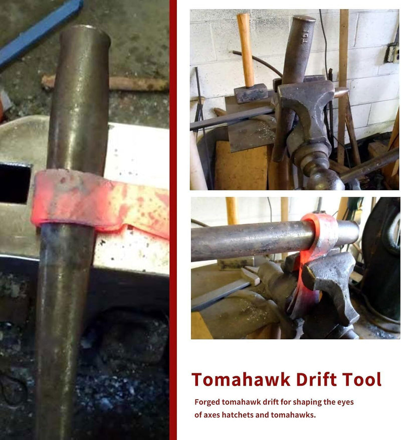 DURAFORCE Tomahawk Eye Drift Mandrel Blacksmith Tool for Forging Tomahawk Hammer Axe Knife