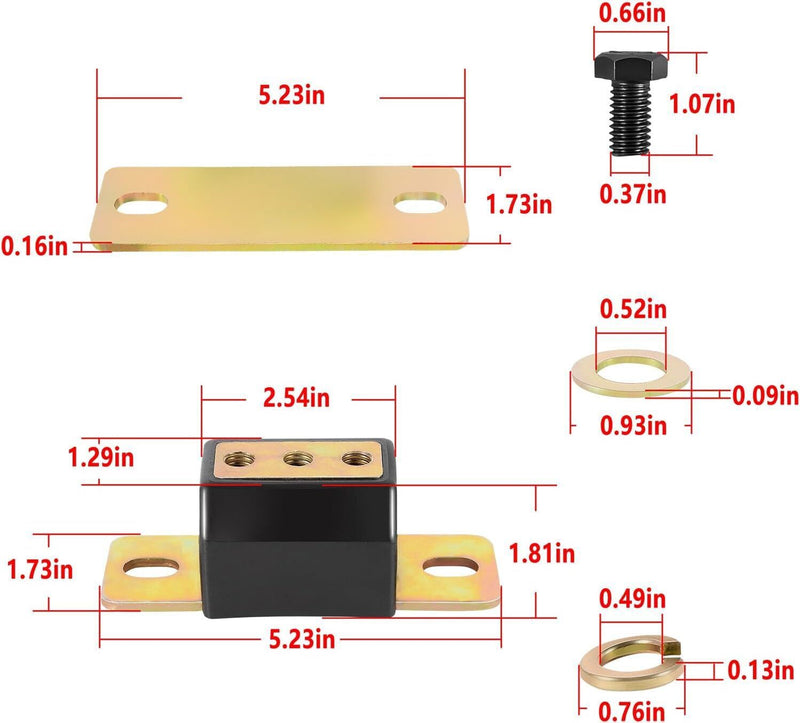 DURAFORCE 3.1158G Transmission Mount for GM Short Polyurethane Bushings